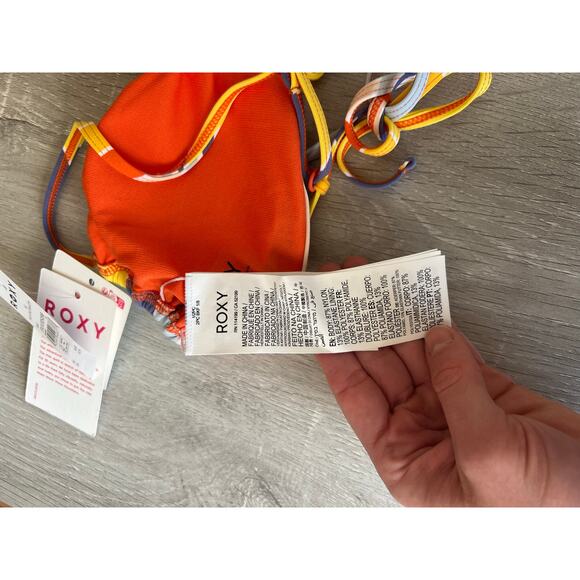 Roxy Palm Cruz Bralette Bikini Top in Orange, size M, NWT - Picture 8 of 8
